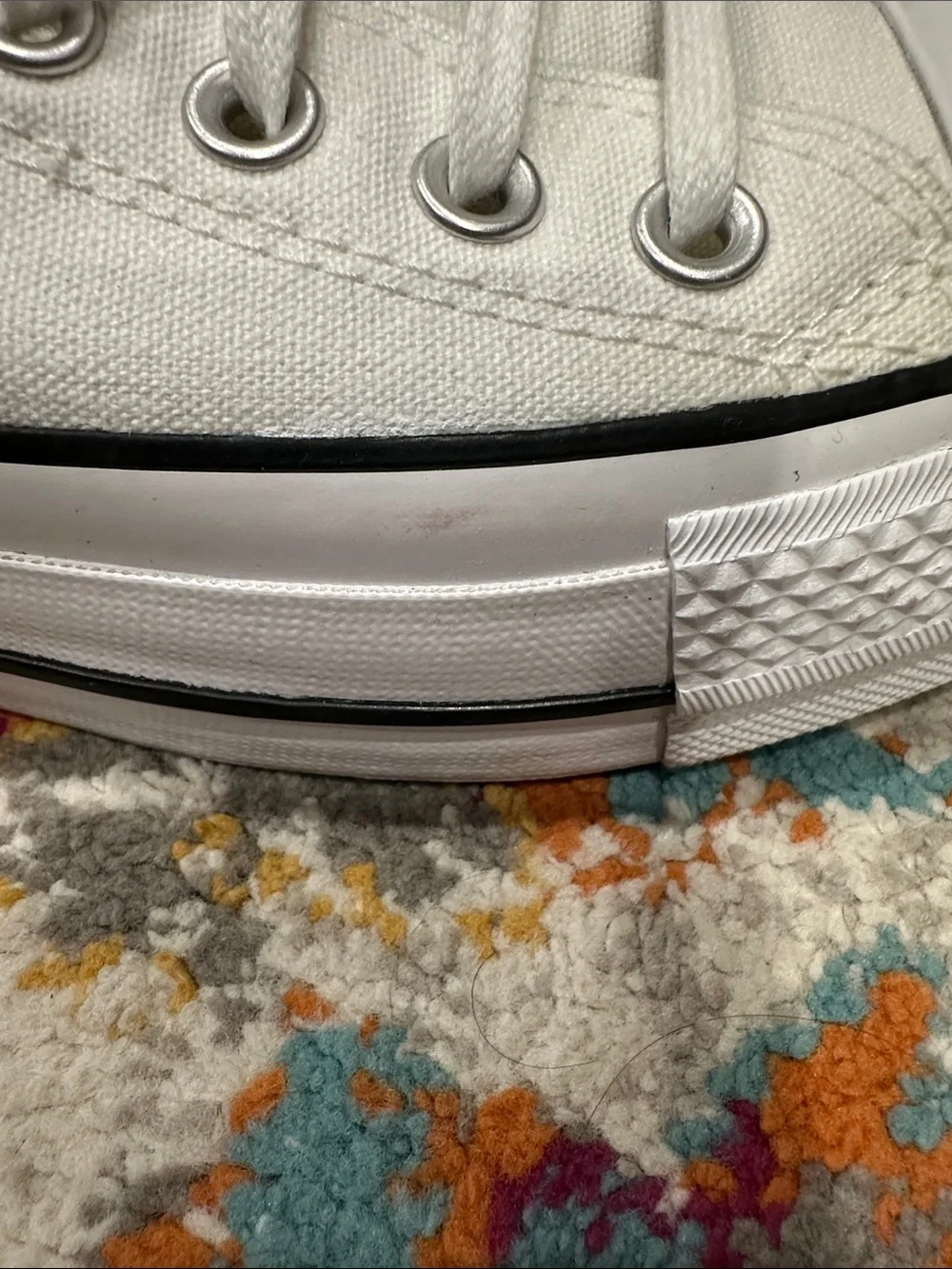 Converse All Star White Low Top Platform Chuck Taylor Sneakers - Picture 10 of 11
